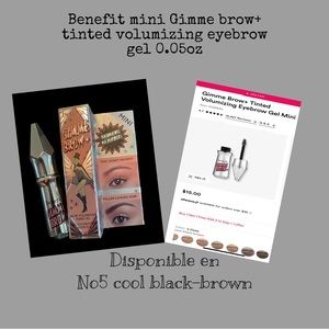 New Benefit mini gimme brow+ tinted volumizing eye brow gel 0.05oz